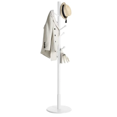 Oferta limitada: VASAGLE Perchero, Madera Maciza, en Forma de Árbol, 8 Ganchos para Chaquetas, Sombreros, para Pasillo, Ganchos y Barra de Soporte de Madera de Caucho, Blanco Nube RCR07WT de 25.99 € a 25.99 € (ahorro 0.00%)