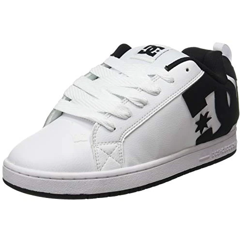 DC Shoes Homme Court Graffik Chaussure de Skate, Blanc White Black Black, 50 EU