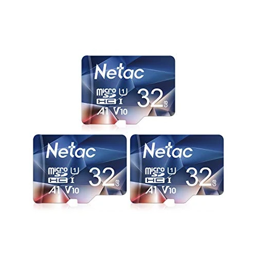 Offerta a tempo: Netac 32G Scheda Micro SD Set da 3, Scheda di Memoria A1, U1, C10, V10, FHD, 600X, UHS-I Velocità fino a 90/10 MB/sec(R/W) Micro SD Card per Telefono, Videocamera, Switch, Tablet - 5% da 27.99 € a 26.59 €