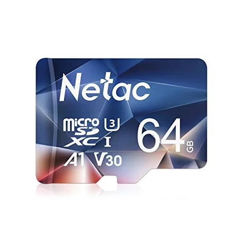 Tijdelijke aanbieding: Netac 64 GB microSDHC-geheugenkaart, Micro SD-kaart R/W tot 100/30MB/s, TF-kaart 4K Full HD video-opname, UHS-I, C10, U3, A1, V30, voor camera, smartphone, beveiligingssysteem, drone, dashcam, gopro van 14.26 € naar 14.26 € (0.00% k
