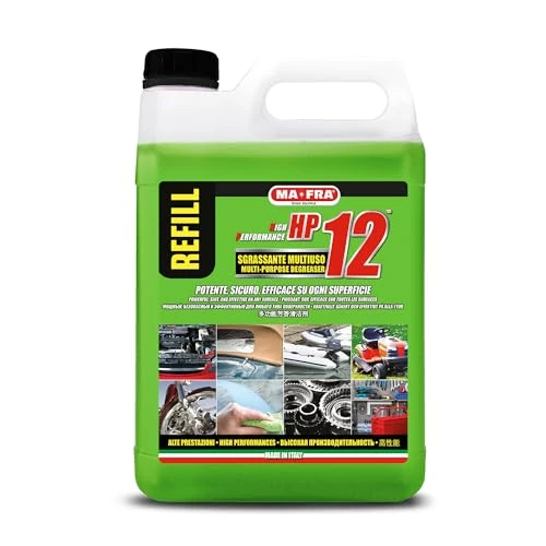 Offerta a tempo: Ma-Fra, HP12, Sgrassatore Universale Multiuso con Formula Attiva, Adatto a Tutte le Superfici, Potente e Sicuro sulle Parti Trattate, Ideale per Pulizia Auto, Moto e Camper, Formato 4500ml, P0849 - 28% da 35.70 € a 25.72 €