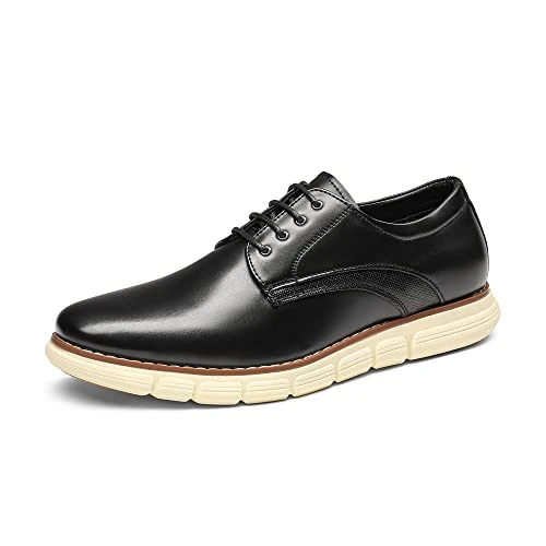 Bruno Marc Scarpe Eeganti Derby Classiche Stringate da Uomo Comoda Traspiranti Scarpe Classiche Formali,Size 43.5,Nero,GRANDPLAIN