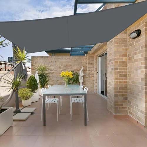 Limited-time offer: HENG FENG Sun Shade Sail Rectangle 3x4m, Anthracite from 51.99 £ to 51.99 £ (save 0.00%)