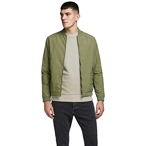 Limited-time offer: Jack & Jones Men's Jjerush Bomber Noos Jacket, Dusky Green, XXL UK from 35.00 GBP to 30.46 GBP (save 13%)