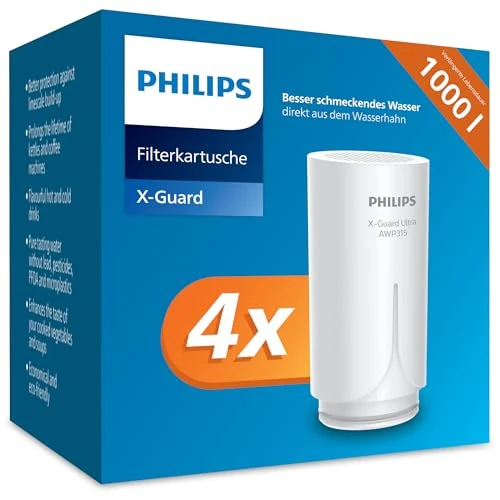 Offre limitée : Cartouche filtrante Philips Water Ontap AWP305P4/10, MICROFILTRATION, capacité de filtration de 1000 L, filtre les sédiments, le chlore et d'autres substances altérant le goût, PAQUET DE QUATRE de 27.99 € à 26.49 € (5% de remise)