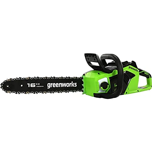 Offerta a tempo: Greenworks GD40CS18 Motosega a Batteria con Motore Brushless, Lunghezza Barra 40cm, Velocità Catena 20m/s, 3,81kg, Auto-Lubrificante, Protezione Anti Contraccolpi, SENZA Batteria 40V e Caricabatterie - 36% da 249.99 € a 159.98 €