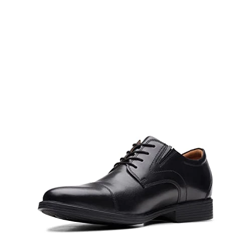 Offerta a tempo: Clarks Sneaker da Uomo Whiddon cap, Pelle Nera, 11 UK Wide - 0.00% da 50.01 € a 50.01 €