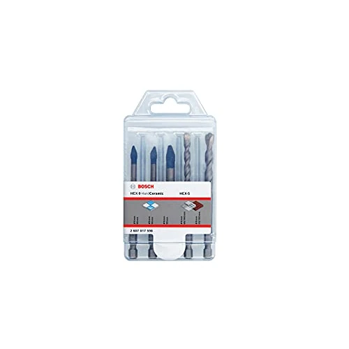 Limited-time offer: Bosch Professional 5pcs HEX-9 HardCeramic + HEX-5 Drill Bit Set (Hard Tiles, Concrete, Ø 6/8mm, Accessories for Impact Drills) from 24.43 GBP to 20.69 GBP (save 15%)