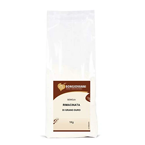 Offerta a tempo: BONGIOVANNI FARINE E BONTA' NATURALI Semola Rimacinata di Grano Duro 1Kg — 18% da 7,00 € a 5,74 €