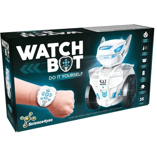 Science4you Watchbot - STEM Zestaw Naukowy dla Dzieci w Wieku od 8 do 14 Lat. 35 Sztuk Zdalnie Sterowanych Robotów