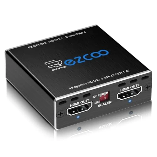 Limited-time offer: HDMI Splitter 4K 60Hz 1x2 1080P 120Hz HDCP HDR 18Gbps UHD D-olby Vision Atmos Scaler 4K EDID 1080P Dual Monitors HDMI 2.0 Splitter 1 in2 out for PS5,SkyQ,Xbox, Fire Stick BluRay Apple TV Projector from 29.99 £ to 29.99 £ (save 0.00%)