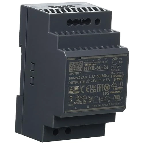 Meanwell HDR-60-24, 220 V, Black