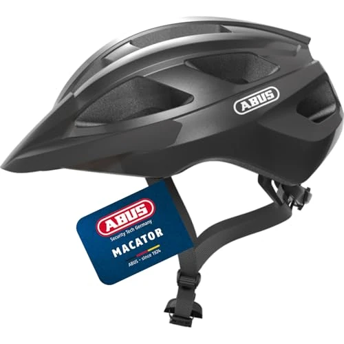 ABUS MACATOR, Casco da Bicicletta. Unisex-Adulto, Nero (Titan), M