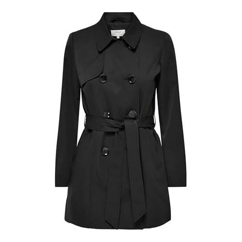 Oferta limitada: Only Mujer Onlvalerie Trenchcoat CC Otw Gabardina Not Applicable, Black, S de 54.99 € a 38.25 € (ahorro 30%)