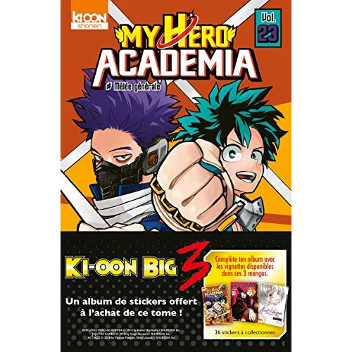 Limited-time offer: My Hero Academia T23 - Op Big Three: Avec un album de stickers offert from 5.73 GBP to 4.11 GBP (save 28%)