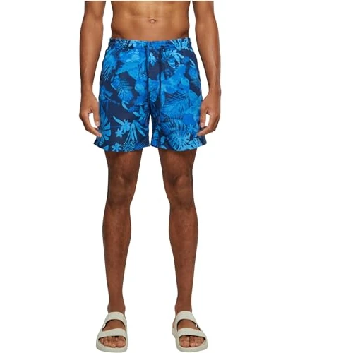 Offerta a tempo: URBAN CLASSICS Costume da Bagno Uomo, Pantaloncini da Bagno ad Asciugatura Rapida, Boxer da Bagno Surf e Attivitá Sportiva, Colore blue flower, L - 46% da 24.90 € a 13.49 €