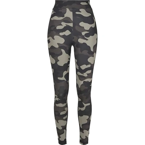 Urban Classics Legging Taille Haute pour Femme-Pantalon Technique Camouflage, Dark Camo, XS