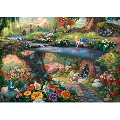 Schmidt, Thomas Kinkade: Disney Alice in Wonderland Puzzle - 1000pc, Puzzle, Ages 12+, 1 Players