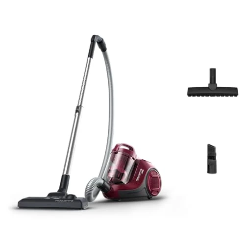 Rowenta Aspiradora Swift Power Cyclonic RO2933 - Aspirador sin bolsa de 750 W para parquet, tecnología ciclónica, cabezal alto rendimiento, motor Effitech, burdeos