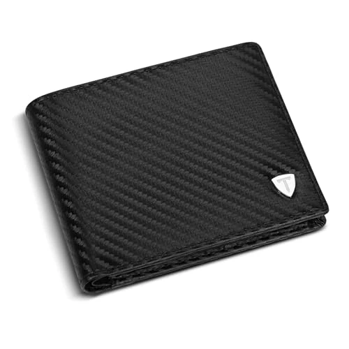 Oferta limitada: TEEHON - Cartera para Hombre de Piel auténtica con Bloqueo RFID/NFC 8 Titular de Tarjetas de crédito, 2 Compartimentos para Billetes, clásico portafolios, Bolsillo para Monedas con Caja de Regalo de 30.99 € a 19.54 € (ahorro 37%)