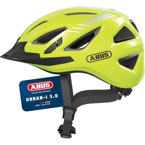 ABUS Casco Urbano Urban-I 3.0 - Casco para Bicicleta con luz Trasera, Visera y Cierre magnético - para Hombre y Mujer