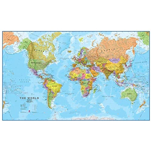 Oferta limitada: Mapa del mundo gigante, Actualizado 2026, plastificado - 118,9 x 84,1 cm de 29.99 € a 29.99 € (ahorro 0.00%)