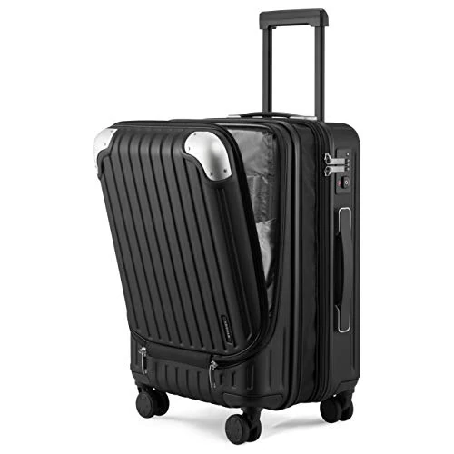 Limited-time offer: LEVEL8 Carry on Suitcase, 55CM Hand Luggage Expandable with Laptop Compartment, ABS+PC Hardshell Spinner Trolley Cabin Size with 4 Wheels, TSA, Black from 139.99 £ to 139.99 £ (save 0.00%)
