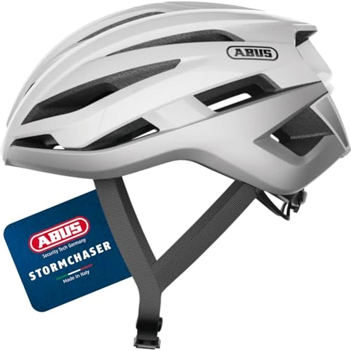 ABUS 87187 Fahrradhelm, Weiß (Polar White), L (59-61 cm)