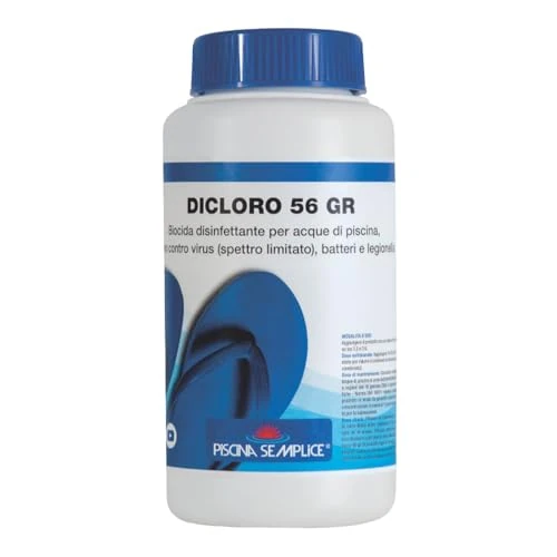 Offerta a tempo: Piscina Semplice Dicloro Granulare 56 – Cloro Rapido per Trattamento Acqua Piscina, Ideale per Mantenere l’Acqua Limpida e Pulita, Formato da 1 Kg - 7% da 8.47 € a 7.90 €