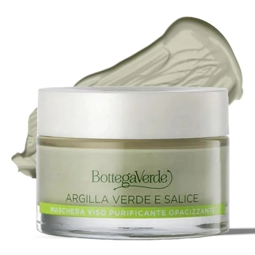 Offerta a tempo: Bottega Verde - Maschera Viso Purificante e Opacizzante, 50 ml, con Argilla Verde di Sicilia ed Estratto di Salice, Trattamento per Pelli Impure e Grasse, Riduce Lucidità e Imperfezioni - 55% da 22.00 € a 9.99 €