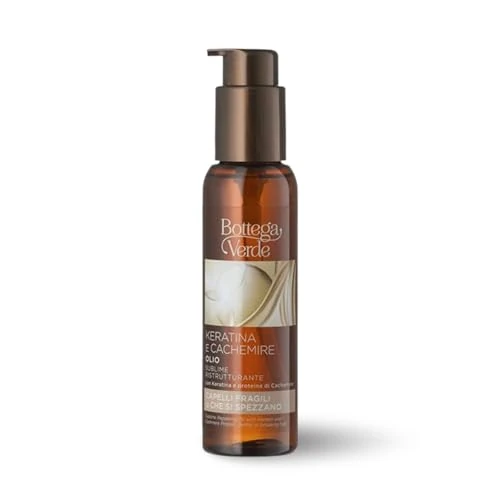 Offerta a tempo: Bottega Verde - Olio per Capelli Fragili, Sublime Ristrutturante, 100 ml, Dona Luminosità e Morbidezza, Contrasta le Doppie Punte, con Keratina e Proteine di Cachemire - 40% da 20.00 € a 11.99 €
