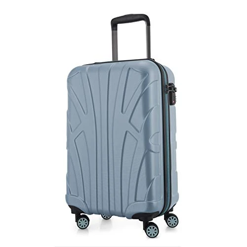 Offerta a tempo: SUITLINE - Valigia per cabina, bagaglio a mano rigido, 4 doppie ruote, TSA, 100% ABS opaco, 55 cm, 34 litri, Piscina blu - 0.00% da 52.39 € a 52.39 €