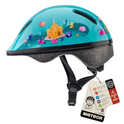 meteor Casco Bici Ideale per Bambini - Caschi Perfetto per Downhill Enduro Ciclismo MTB Scooter - Helmet per Tutte Le Forme di Attività in Bicicletta Helmo