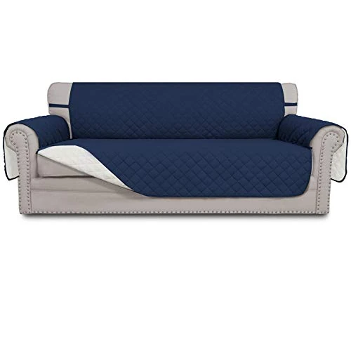 Oferta limitada: Easy-Going Funda Reversible para sofá, Resistente al Agua, con Varillas de Espuma y Correas elásticas, Protector de Muebles para Mascotas, niños, Perros, Gatos (sofá, Azul Marino/Marfil) de 39.46 € a 39.46 € (ahorro 0.00%)