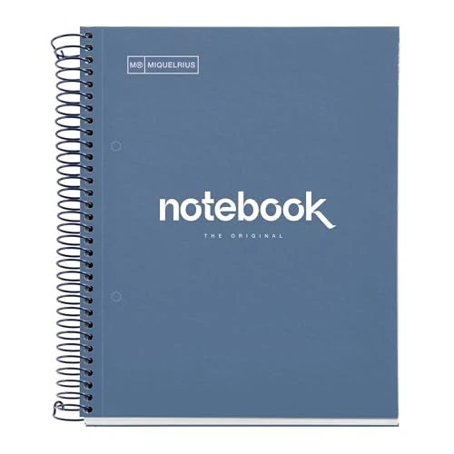 Miquelrius 46089 Notebook A5 120 Grid 90 Grams Emotions Navy