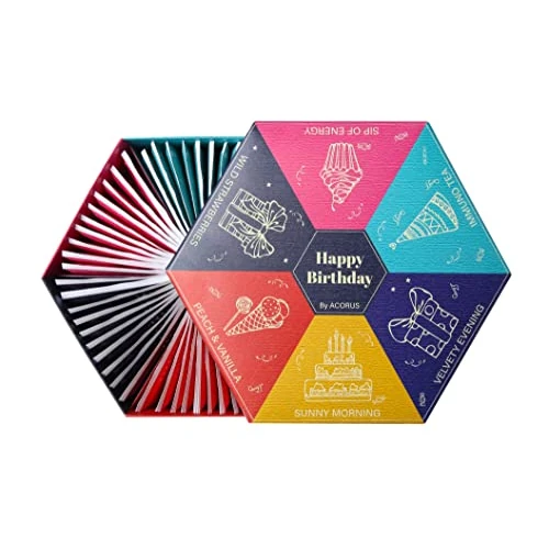 Offerta a tempo: ACORUS Buon compleanno - Set da regalo | Selezione alla frutta, tisane e tè nero | 60 bustine - 0.00% da 20.39 € a 20.39 €