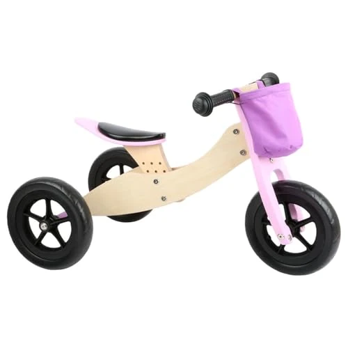 Offerta a tempo: Small Foot - Biciclettina e triciclo Maxi rosa, in legno, triciclo e biciclettina, sedile regolabile,11611 - 0.00% da 86.31 € a 86.31 €