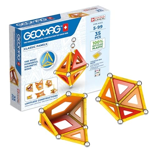 Offerta a tempo: Geomag - Classic Panels 35 Pezzi - Costruzioni Magnetiche per Bambini - Linea Green - 100% Plastica Riciclata - 0.00% da 25.00 € a 25.00 €