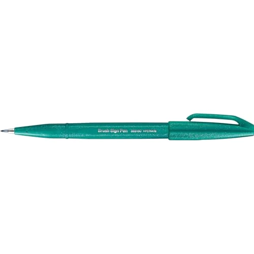 Offre limitée : Pentel Arts Brush Sign Pen SES15C-D3X, Feutre pinceau, Vert turquoise, Lot de 10 de 29.31 € à 1.99 € (93.21% de remise)