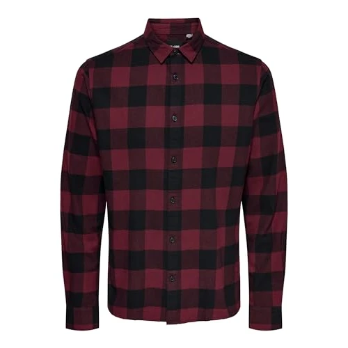 Offerta a tempo: Only & Sons Camicia da Uomo ONSGUDMUND, Cabernet, L - 51% da 29.99 € a 14.74 €