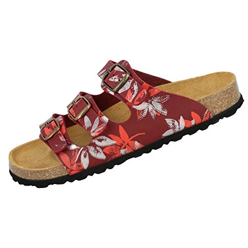Zeitlich begrenztes Angebot: Lico Bioline Leave Damen Hausschuh, Bordeaux, 41 EU von 29.95 € auf 27.19 € (9% Rabatt)