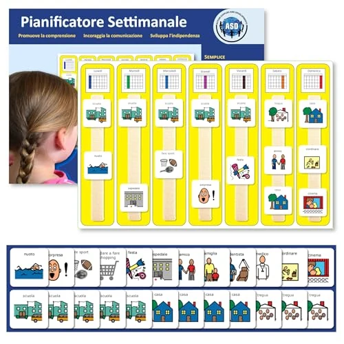 Offerta a tempo: Agenda Visiva Settimanale Bambini Autistici, Calendario A3 (Italiano) - 20% da 24.91 € a 19.99 €