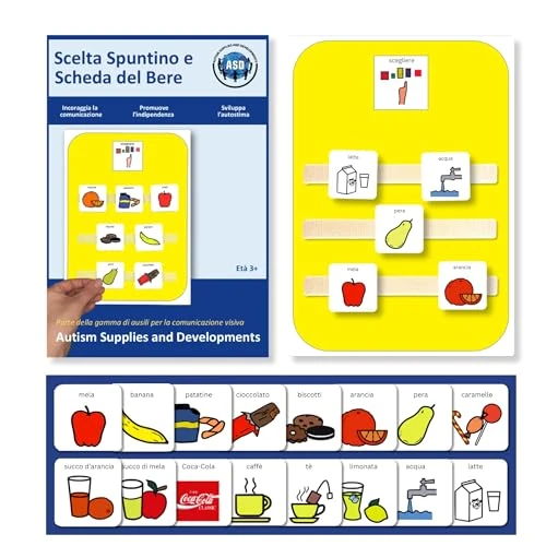 Offerta a tempo: Scelta Snack - Agenda Visiva Bambini Autismo – 16 Flashcards – CAA Giochi Montessori/Educativi – Ludattica – Regali Autistici – Italiano - 20% da 21.23 € a 16.99 €
