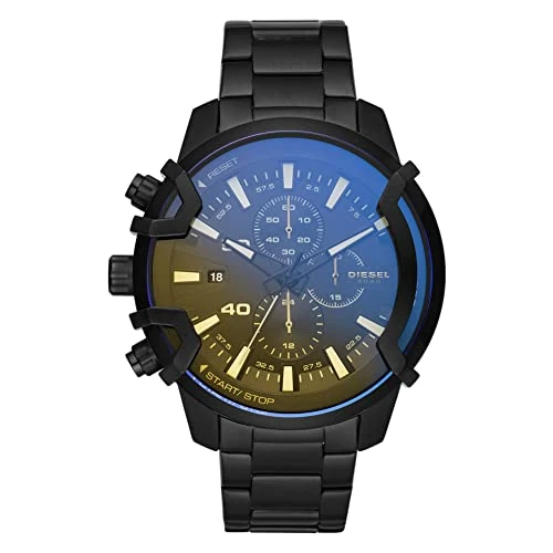 Limited-time offer: Diesel Watch for Men Griffed, Chronograph Movement, 48 mm Black Stainless Steel Case with a Stainless Steel Strap, DZ4529 from 60.50 £ to 60.50 £ (save 0.00%)