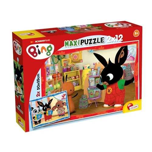 Lisciani 2 puzzles de 12 piezas, Bing 81233 - Rompecabezas para niños a partir de 3 años
