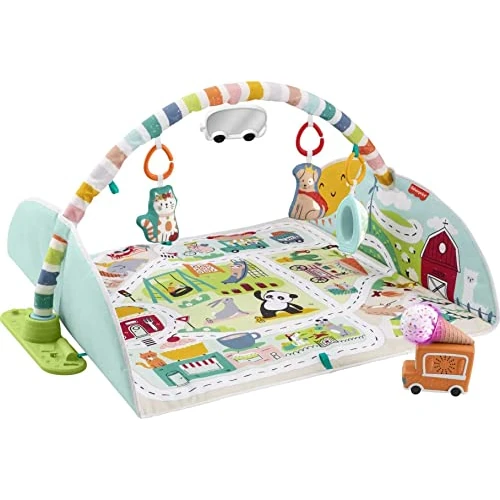 Fisher-Price, Duża Mata Edukacyjna Wesołe Miasteczko Mata Do Zabawy Dla Dzieci GJD41