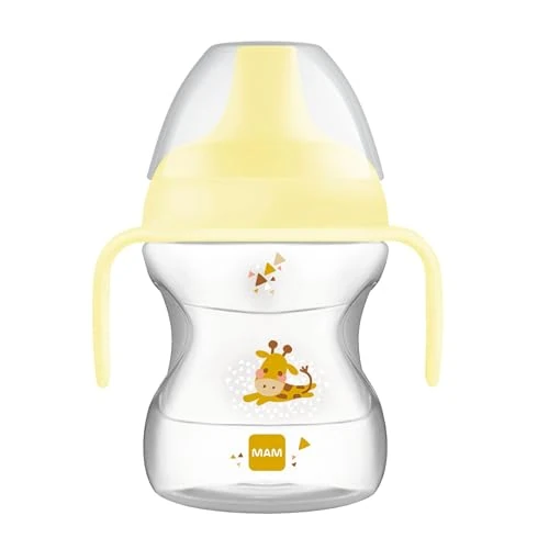 MAM Learn to Drink Cup with Removable Handles and Spout, 6+ Months, 190ml, Neutral