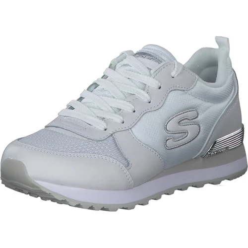 Oferta limitada: Skechers Mujer OG 85 Goldn Gurl Trainer, White Leather/Mesh/Nylon/Silver Trim, 39 EU de 69.95 € a 55.95 € (ahorro 20%)