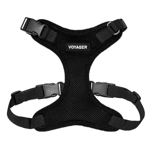 Offerta a tempo: Best Pet Supplies Voyager Pettorina per animali domestici con chiusura Step-in, per tutte le condizioni atmosferiche, regolabile, per cani e gatti, nero, M - 0.00% da 29.12 € a 29.12 €