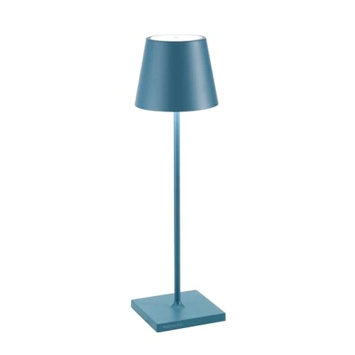 Tijdelijke aanbieding: Zafferano, Poldina Pro Lamp, Oplaadbare Draadloze Tafellamp met Aanraakbediening, Ook Bruikbaar als Buitenshuis Lamp, Dimmer, 2200-3000 K, Hoogte 38 cm, Avio Blauw Kleur van 170.31 EUR naar 109.00 EUR (korting 36%)